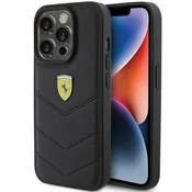 Ferrari Prešiti kovinski logotip Ferrari - Ohišje za iPhone 15 Pro (črno)