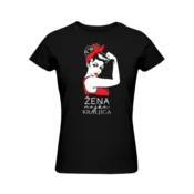 Ženska majica Žena majka kraljica cs3336, Crna