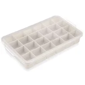shumee Model za ledene kocke s silikonskim pokrovom, bež, 22,5 x 13 x 3 cm