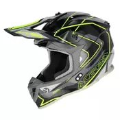 Motokros čelada ACERBIS Linear, črna/rumena