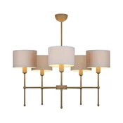 Luster na šipci MADELA 5xE14/40W/230V bela/bež