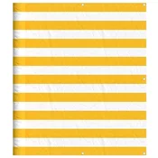 Vidaxl Balkonska pregrada rumeno-bele črte 120x1000 cm