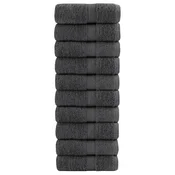 Vidaxl Premium brisače SOLUND 10 kos antracit 30x50 cm 600 g/m2