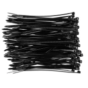 Trakovi z vrvico 2,5 x 100 mm, črni, 100 kosov 44E970