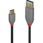 LINDY LINDY USB kabel USB 2.0 USB-A vtič\, USB-C® vtič 3.00 m črna 36888, (20417265)