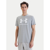 Under Armour Majica Ua Sportstyle Logo Update Ss 1382911 Siva Loose Fit