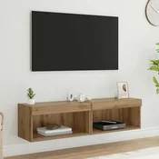Set TV komoda Zidne 2 pcs Umjetnicki hrast 60 x 30 x 30 cm
