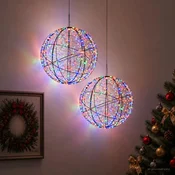 Božična konica za luči 2 kos 1900 LED Večbarvno O 60 x 63 cm