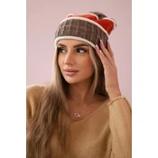 Womens cap Kinga K297 cappuccino+foxy