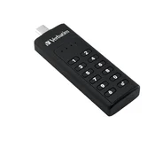 Verbatim Verbatim Secure Drive s tipkovnicom, 128 GB, USB 3.0, crna