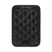 Calvin Klein Etui za kreditne kartice Aop Leather Magnetic Card Case LV04F1100G Črna