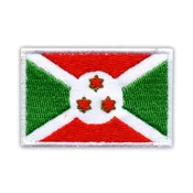 shumee Našitek zastave Burundija - nalepka za likanje/toplotno varjenje - vezen našitek/značka/emblem