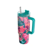 QUOKKA Quokka Vibe Smartgrip, Termo skodelica iz nerjavečega jekla Oil Petals, 880ml, 40371