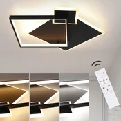 Nettlife NETTLIFE LED stropna svetilka črne barve, zatemnljiva, 50 W, moderna oblikovalska svetilka, (22110641)