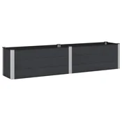 Povišena vrtna gredica Crna 250 x 50 x 54 cm