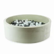 Mi Suhi bazen 130x40 Velvet Soft Light Mint sa 700 kuglica: biserna, svijetla mint, metalik grafit