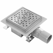 Linijski odtok REA DOTS 150x150 Nickel Brush