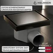 shumee Točkovni odtok Helmken 37400005, 150 x 150 mm, grafiten