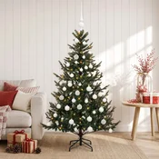 Umetna božična jelka z bučko 150 cm 150 LED Toplo bela