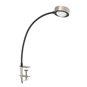 LIGHTME stolna lampa Powerlens Flex, vijak, boja titana - Radna soba/ured - Moderan - u boji titana, crna - Metal
