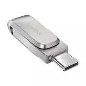 SanDisk Ultra Dual Drive Luxe/64GB USB 3.1 USB-A + USB-C Srebrna
