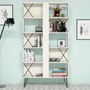 Hanah Home Polica 90x167,3x22cm Krem
