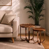 Hanah Home set od 2 umetnutih stocica Hisar 2, orah