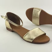 LP Fashion Ženske kožne sandale, Zlatne