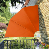 Greatstore Zložljivo stransko platno za balkon terakota 210x210 cm