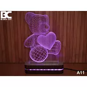 Black Cut 3D Lampa jednobojna - Meda ( A11 )