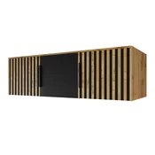 Ormaric Honolulu A156 (Wotan hrast + Crna) Crna, Wotan hrast, 45x150x58cm, Laminirani iveral