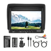 Neewer Komplet: prenosni monitor + USB-polnilnik + baterija NEEWER F100