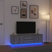 TV ormaric s LED svjetlima boja hrasta 160,5x41x50 cm