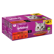Mega pakiranje Whiskas 1+ Adult vrećice 48 x 85 g - Klasični izbor u umaku