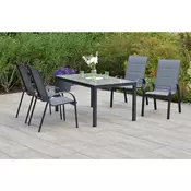 Gardenson VRTNA GARNITURA AMALFI aluminij barve grafita, siva