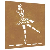 Vidaxl Vrtna stenska dekoracija 55x55 cm corten jeklo baletka
