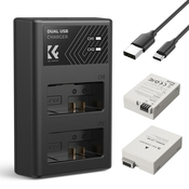 K&F LP-E8 Digital Camera Dual Battery with Dual Channel Charger for Canon