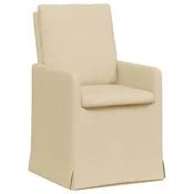 Vidaxl Jedilni stoli 2 szt. krema 57 x 67 x 98 cm blago