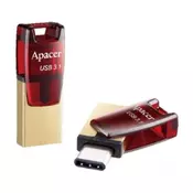APACER USB ključ 3.1 tip-C 32Gb AH180 OTG, rdeč