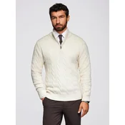 Ombre Knitted monochrome mens viscose cardigan - navy blue
