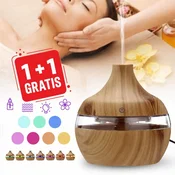 Cool Mango vlažilnik zraka 2 kosa (1 + 1 GRATIS), hladna meglica in aroma, LED svetloba v 7 barvah