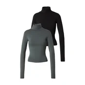 studioselect Majica Mila  temno zelena / črna