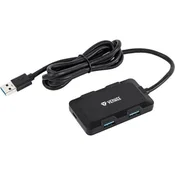 Yenkee 4-vratni USB polnilni hub yhb 4341bk,