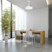 Mantra Iluminación LED stropni ventilator Alaska Mini bel DC tih O 91 cm CCT - Dnevna soba/jedilnica - Sodobni - bel, prozoren - Plastika