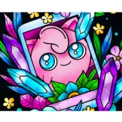 shumee Slikanje po številkah z okvirjem Slike za slikanje Pokemon Jigglypuff 50x40cm