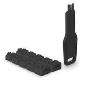 LINDY sigurnosni utikac, blokator prikljucka, RJ45 + kljuc, crna (10 utikaca + 1 kljuc) 47891