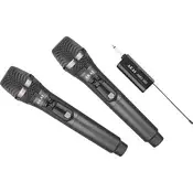 Akai Brezžični mikrofoni AMD-300 VHF 174-216 MHz 2 kosa USB-C 30 m