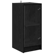 Vidaxl Strani šal Črni hrast 35 x 37 x 76 cm Konstruiran les