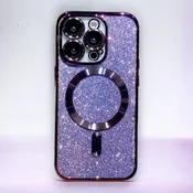 Infostyle Silikonski ovitek Glitter - MagSafe za iPhone 14 Pro Vijolična/TPU silikon