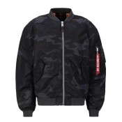 ALPHA INDUSTRIES Zimska jakna MA-1 CS siva/rdeča/črna